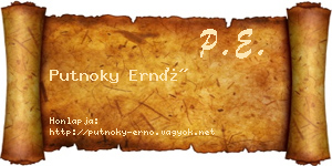 Putnoky Ernő névjegykártya